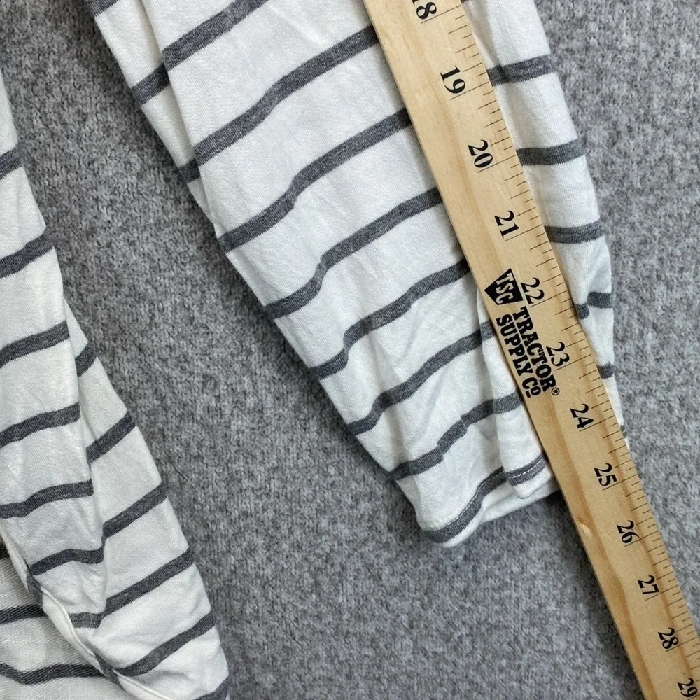Market & Spruce super soft tee long sleeve 2X gray/white nautical stripe preppy - Picture 4 of 8